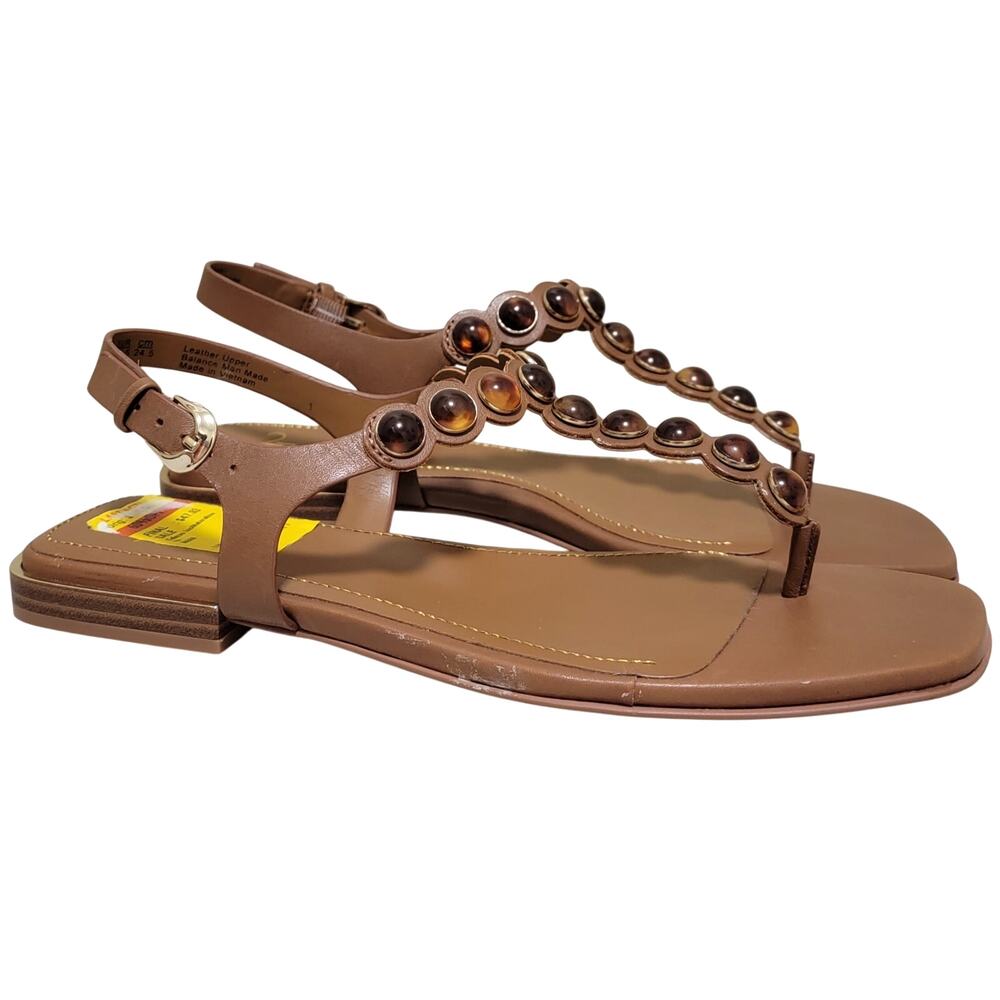 27 Edit Naturalizer Women Nara Slingback Thong Sandals Size US 8M English Tea